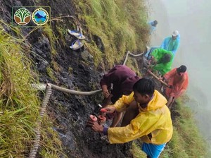 Balai TNGR Perbaiki Jalur Pendakian Torean, Cegah Wisatawan Kecelakaan