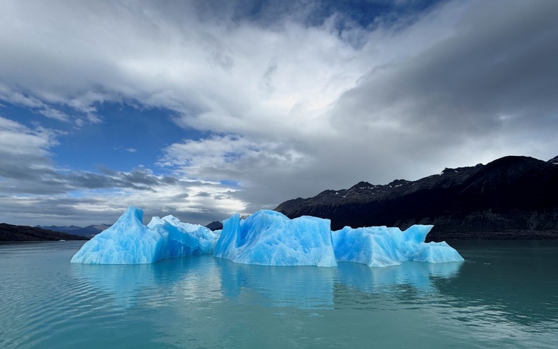 A combination of screengrabs from video shows ice calving off the Perito Moreno glacier into the Lago Argentino (Argentine Lake), in the Parque Nacional Los Glaciares, near the city of El Calafate in the Patagonian province of Santa Cruz, Argentina April 21, 2025. Reuters TV/via REUTERS