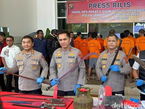 Polda Jambi Tangkap 274 Pelaku Premanisme, 32 Ditahan