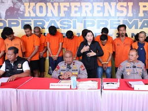 2 Pekan Operasi, Polda Riau Tangkap 169 Preman hingga Geng Motor
