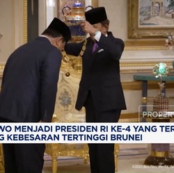 Video: Prabowo Terima Bintang Kebesaran Tertinggi Brunei Darussalam