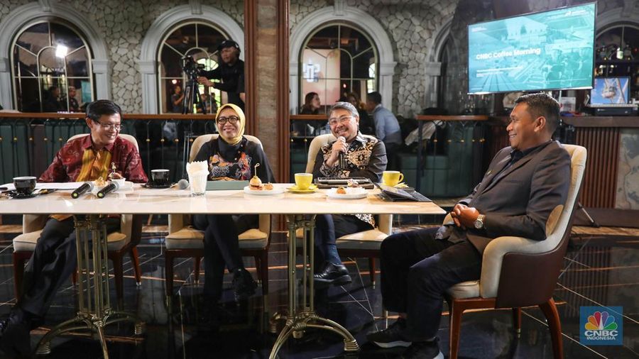 Coffee Morning CNBC Indonesia di Jakarta, Jumat (16/5/2025). (CNBC Indonesia/Tri Susilo)