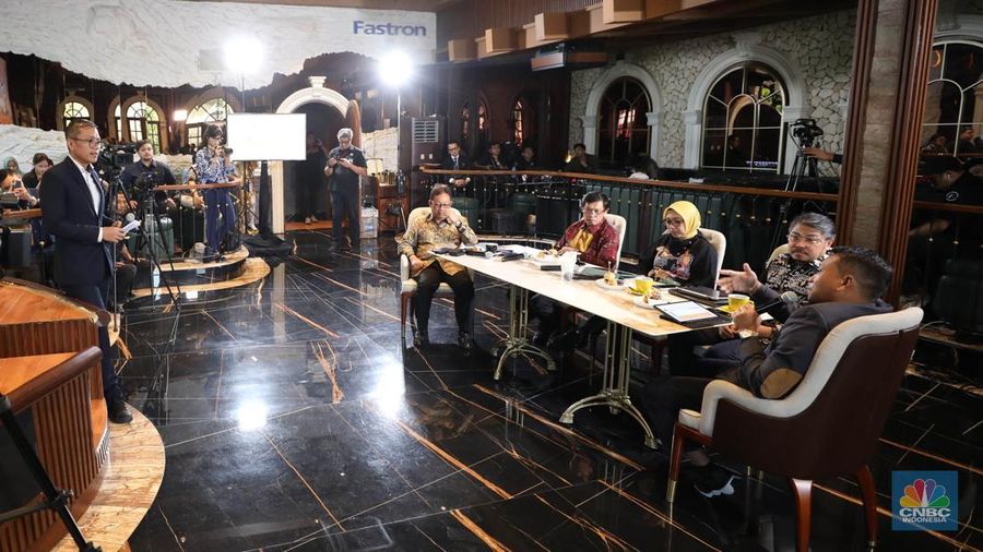 Coffee Morning CNBC Indonesia di Jakarta, Jumat (16/5/2025). (CNBC Indonesia/Tri Susilo)