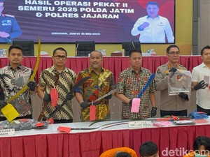 2.307 Preman Dibekuk Selama Operasi Pekat Semeru 2025 di Jatim