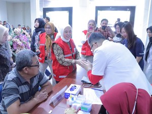 PMI Palembang Gelar Kegiatan Donor Darah, 200 Warga Ikut Partisipasi