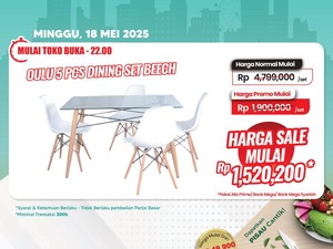 Satu Set Meja Makan Diskon Gede-gedean di Transmart Full Day Sale