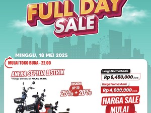 Sepeda Listrik di Transmart Full Day Diskon!