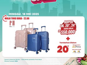 Banting Harga! Koper di Transmart Full Day Sale Jadi Semurah Ini