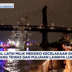 Video: Kapal Latih Meksiko Tabrak Jembatan Brooklyn AS, 3 Orang Tewas