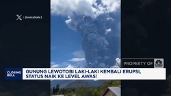 Video: Gunung Lewotobi Laki-Laki Erupsi, Status Naik ke Level Awas!