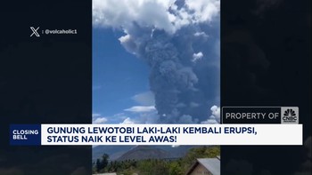 Video: Gunung Lewotobi Laki-Laki Erupsi, Status Naik ke Level Awas!