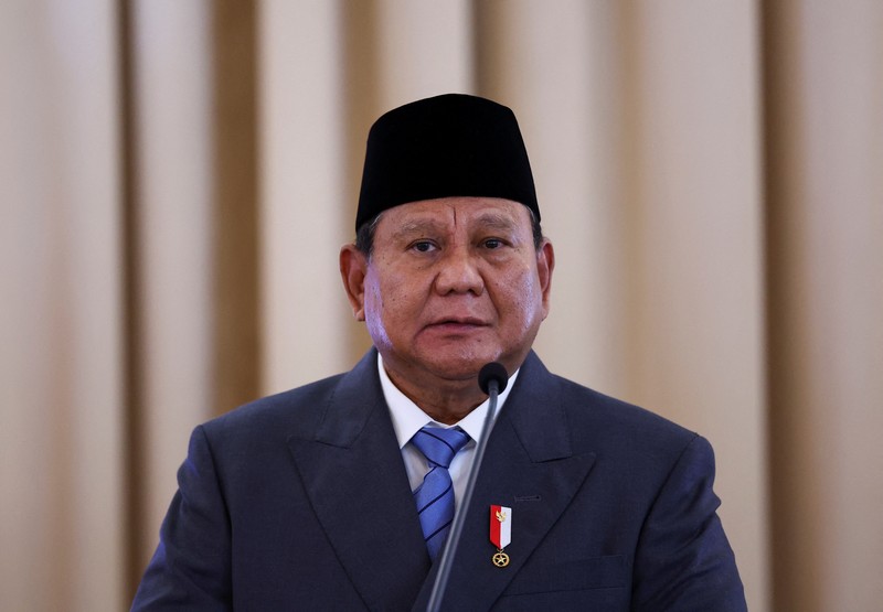 Perdana Menteri Thailand Paetongtarn Shinawatra dan Presiden Indonesia Prabowo Subianto memberi isyarat saat menghadiri konferensi pers di Gedung Pemerintah di Bangkok, Thailand, 19 Mei 2025. (REUTERS/Athit Perawongmetha) Perdana Menteri Thailand Paetongtarn Shinawatra dan Presiden Indonesia Prabowo Subianto memberi isyarat saat menghadiri konferensi pers di Gedung Pemerintah di Bangkok, Thailand, 19 Mei 2025. (REUTERS/Athit Perawongmetha)