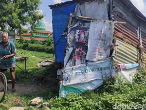 Kisah Tasripan 19 Tahun Hidup di Gubuk Pinggir Tanggul Lumpur Lapindo
