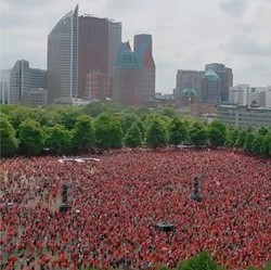 Belanda Jadi 'Laut' Merah, Pro Palestina Gelar Demo Terbesar Eropa