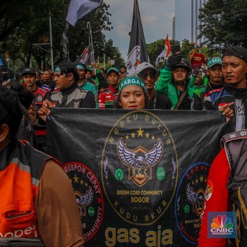 Penampakan Ojol Demo Turun ke Jalan, Ini Tuntutannya