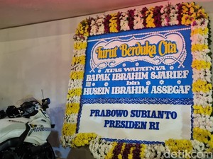 Prabowo Kirim Karangan Bunga Dukacita untuk Suami Najwa Shihab