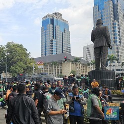 Demo Driver Ojol, Jalan Medan Merdeka Selatan Ditutup