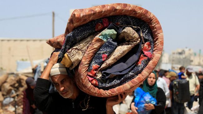 Potret Israel Lepaskan 'Neraka' Baru di Gaza, Warga Dievakuasi Darurat