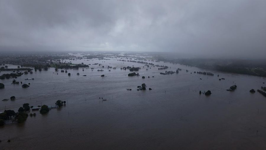 Pemandangan drone menunjukkan daerah yang terendam banjir setelah hujan lebat di Tinonee, New South Wales, Australia, 21 Mei 2025. Harrison Reed/Handout via REUTERS