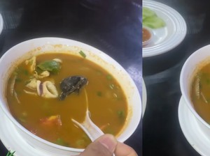 Beli Tom Yum Dapat Bonus Kodok, Wanita Ini Langsung Trauma