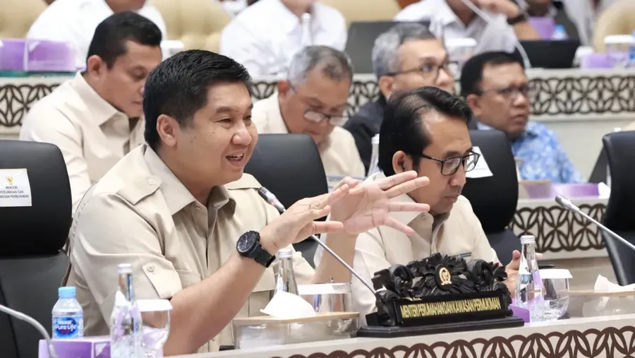 Menteri PKP, Maruarar Sirait pada Rapat Kerja Komisi V di Jakarta, Senin (19/5/2025). (Dok. KemenPKP)