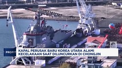 Video: Kapal Perusak Baru Korut Alami Kecelakaan Saat Diluncurkan