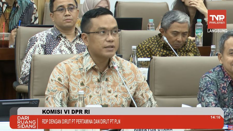 Dirut Pertamina, Simon Aloysius Mantiri. (Tangkapan layar youtube TV Parlemen)