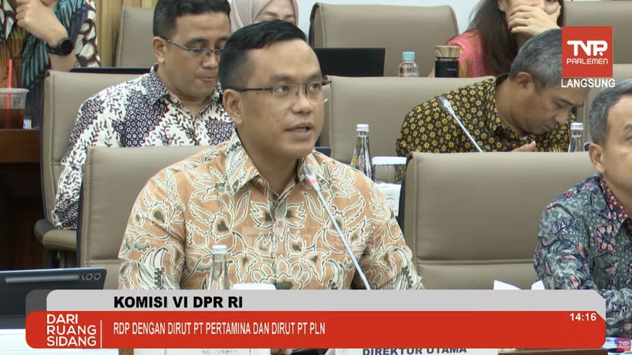 Dirut Pertamina, Simon Aloysius Mantiri. (Tangkapan layar youtube TV Parlemen)
