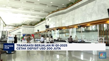 Video: Transaksi Berjalan RI Q1-2025 Cetak Defisit USD 200 Juta