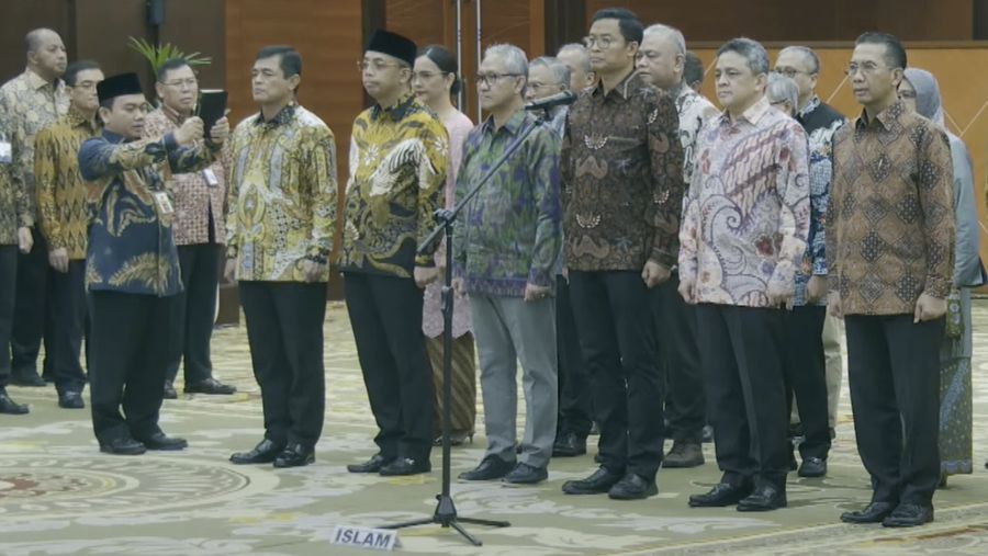 Pelantikan pejabat eselon I Kementerian Keuangan, Jumat (23/5/2025). (YouTube/Kementerian Keuangan) Pelantikan pejabat eselon I Kementerian Keuangan, Jumat (23/5/2025). (YouTube/Kementerian Keuangan)