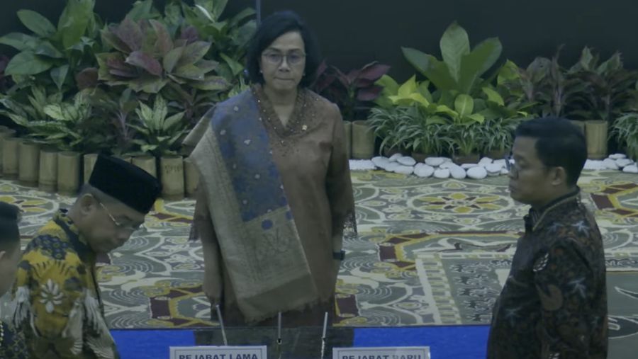 Pelantikan pejabat eselon I Kementerian Keuangan, Jumat (23/5/2025). (YouTube/Kementerian Keuangan)