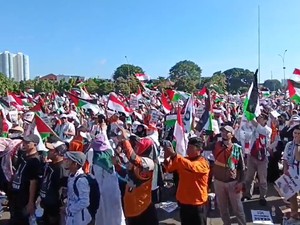 Video: PKS Gelar Aksi Bela Palestina di JIExpo, Dorong Upaya Kemerdekaan