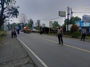 Hadang Bobotoh ke Bandung, Polisi Sekat Tiga Titik Jalan di Sukabumi