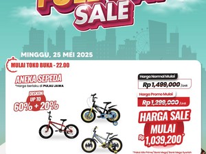 Beli Sepeda Besok Aja di Transmart Full Day Sale, Harganya Miring!