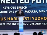 AHY Ajak Peserta Indonesia Maritime Week Nyanyikan 