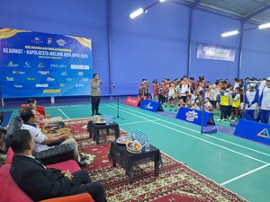 400 Atlet Muda Bulutangkis Ikuti Ajang Kapolresta Malang Kota Open 2025