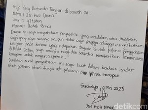 Isi Surat Permintaan Maaf Jan Hwa Diana Usai Ditetapkan Tersangka