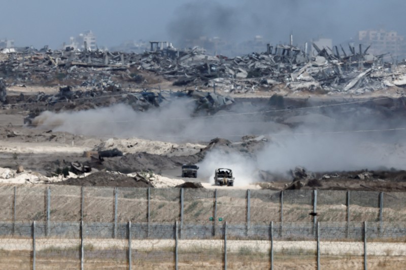 A general view shows destruction in North Gaza, as seen from Israel, May 27, 2025 REUTERS/Amir Cohen     TPX IMAGES OF THE DAY