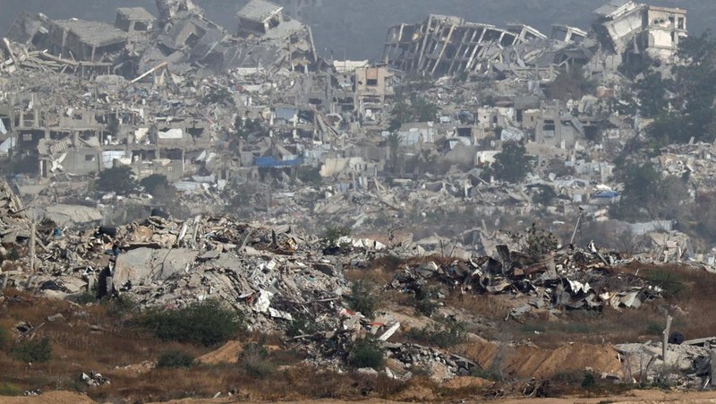 A general view shows destruction in North Gaza, as seen from Israel, May 27, 2025 REUTERS/Amir Cohen     TPX IMAGES OF THE DAY