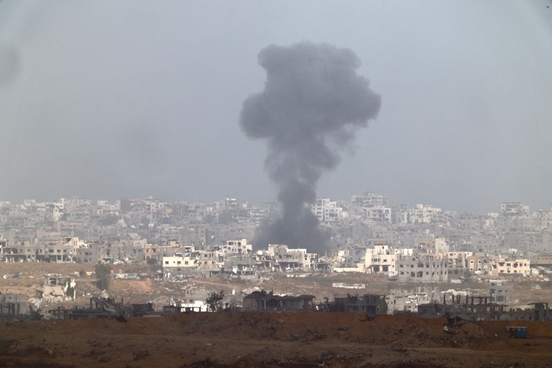 A general view shows destruction in North Gaza, as seen from Israel, May 27, 2025 REUTERS/Amir Cohen     TPX IMAGES OF THE DAY