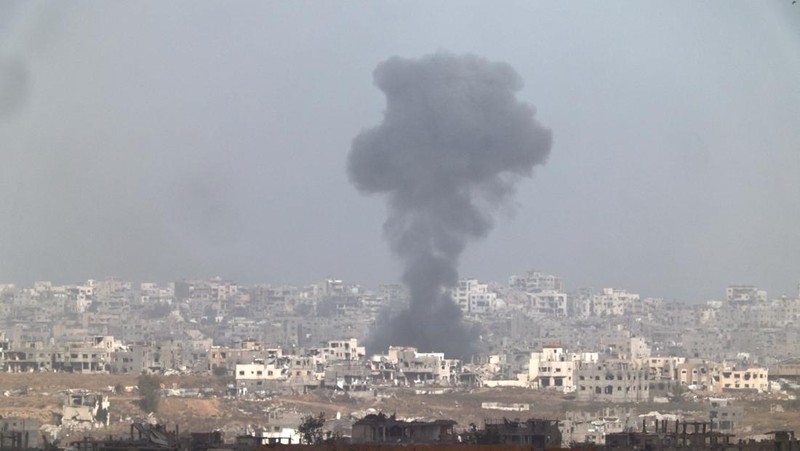 A general view shows destruction in North Gaza, as seen from Israel, May 27, 2025 REUTERS/Amir Cohen     TPX IMAGES OF THE DAY