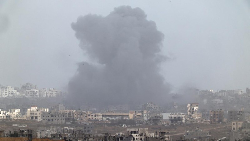 A general view shows destruction in North Gaza, as seen from Israel, May 27, 2025 REUTERS/Amir Cohen     TPX IMAGES OF THE DAY