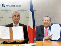 Bos BI dan Banque de France Teken MoU Kerja Sama Kebanksentralan