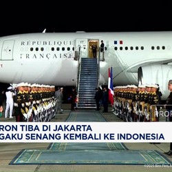 Video: Macron Tiba di Jakarta, Mengaku Senang Kembali ke Indonesia