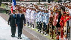 Sambut Macron di Istana, Prabowo: Selamat Datang di Indonesia