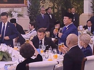 Prabowo Ajak Toast di Dinner Bareng Macron dan Brigitte: Vive La France