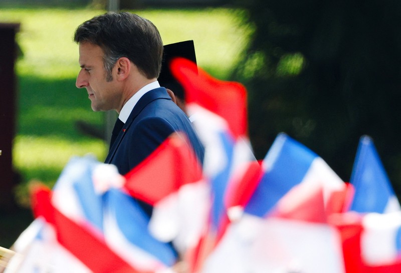 Presiden Prabowo Subianto menerima kunjungan kenegaraan Presiden Prancis Emmanuel Macron di Istana Merdeka, Jakarta, Rabu (28/5/2025). (REUTERS/Ajeng Dinar Ulfiana) Presiden Prabowo Subianto menerima kunjungan kenegaraan Presiden Prancis Emmanuel Macron di Istana Merdeka, Jakarta, Rabu (28/5/2025). (REUTERS/Ajeng Dinar Ulfiana)