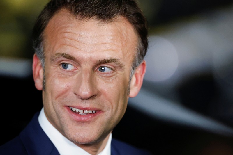 Presiden Prancis Emmanuel Macron tiba di pangkalan udara militer Halim Perdanakusuma, Jakarta, Selasa (27/5/2025). (REUTERS/Ajeng Dinar Ulfiana) Presiden Prancis Emmanuel Macron tiba di pangkalan udara militer Halim Perdanakusuma, Jakarta, Selasa (27/5/2025). (REUTERS/Ajeng Dinar Ulfiana)