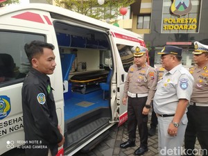 Satlantas Polresta Sidoarjo Gelar Deklarasi Ambulans Road Safety