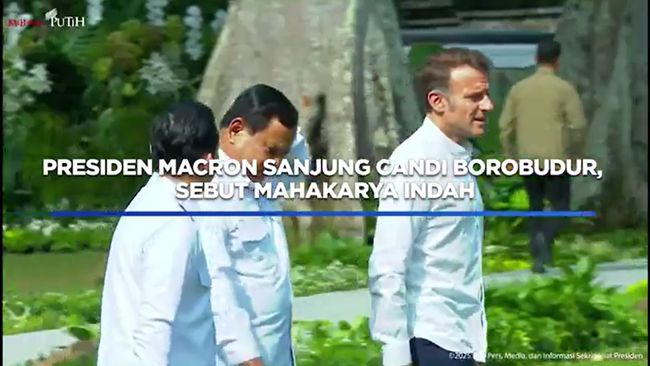 Presiden Macron Sanjung Candi Borobudur, Sebut Mahakarya Indah